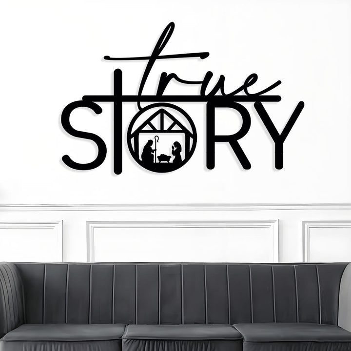 Christianartworkshop Sacred True Story Metal Wall Decor: Quiet Reminder of the Nativity Story - image 3