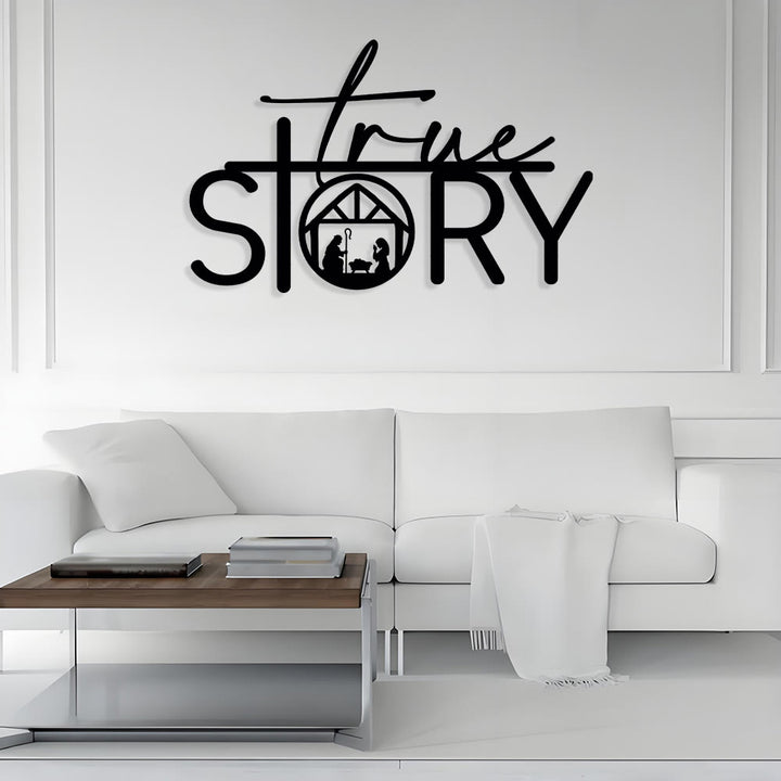 Christianartworkshop Sacred True Story Metal Wall Decor: Quiet Reminder of the Nativity Story - image 2