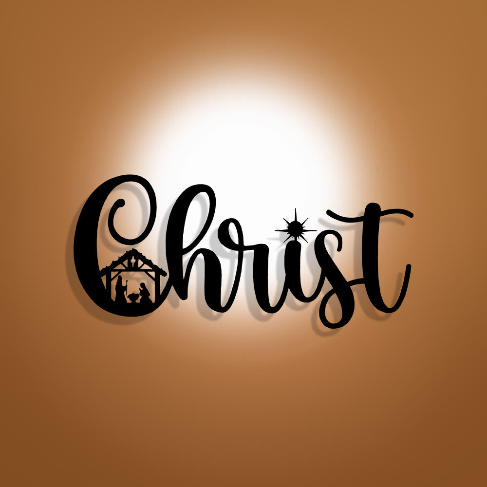Christianartworkshop Christ Nativity Metal Wall Decor: Tender Reverence for All - 15.75''*7.18''/40cm*18.23cm - image 0