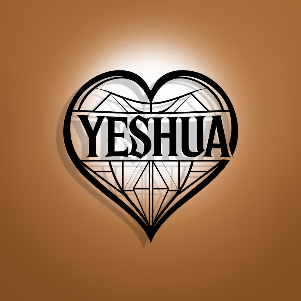 Christianartworkshop Sacred Name YESHUA Metal Wall Decor: Quiet Reminder of Gentle Grace - 15.75''*15.13''/40cm*39.42cm - image 0