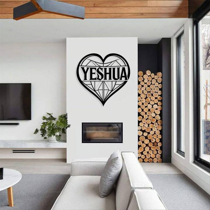 Christianartworkshop Sacred Name YESHUA Metal Wall Decor: Quiet Reminder of Gentle Grace - image 2