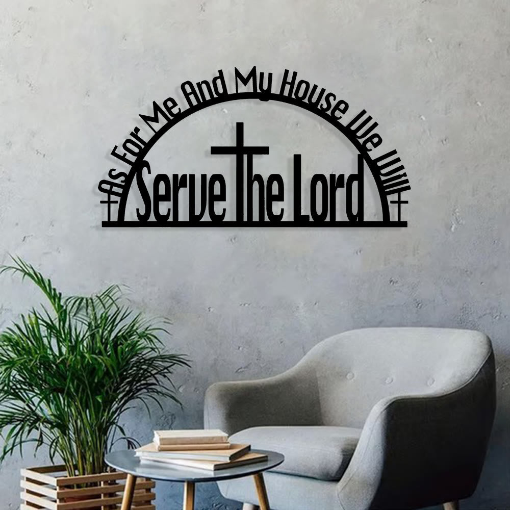Christianartworkshop As For Me And My House Metal Wall Decor: Soft Prompt of Devotion & Unity - image 3