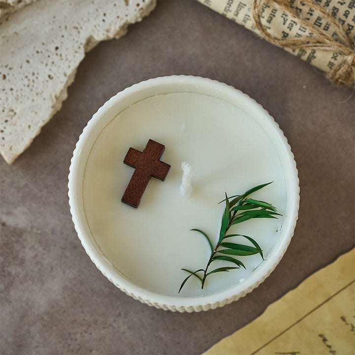 Christianartworkshop Cross-Accent Soy Candle: Gentle Companion of Quiet Grace - image 7