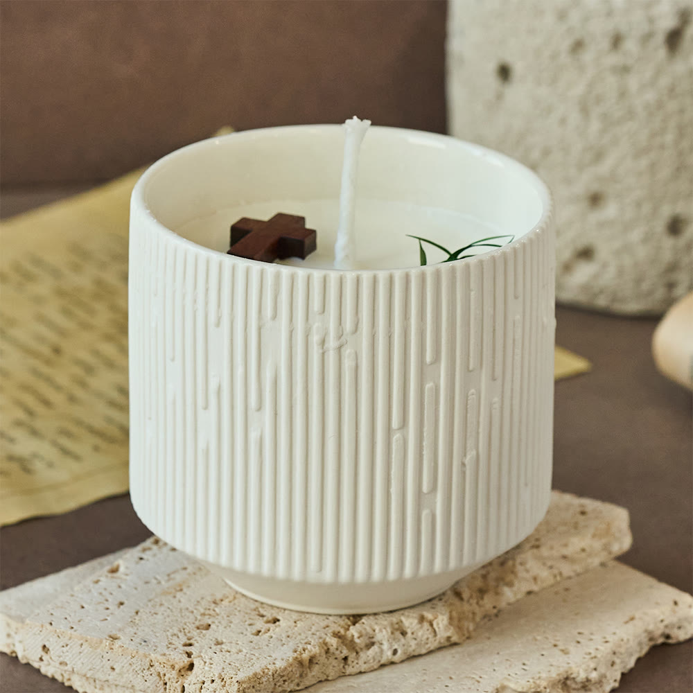 Christianartworkshop Cross-Accent Soy Candle: Gentle Companion of Quiet Grace - image 6