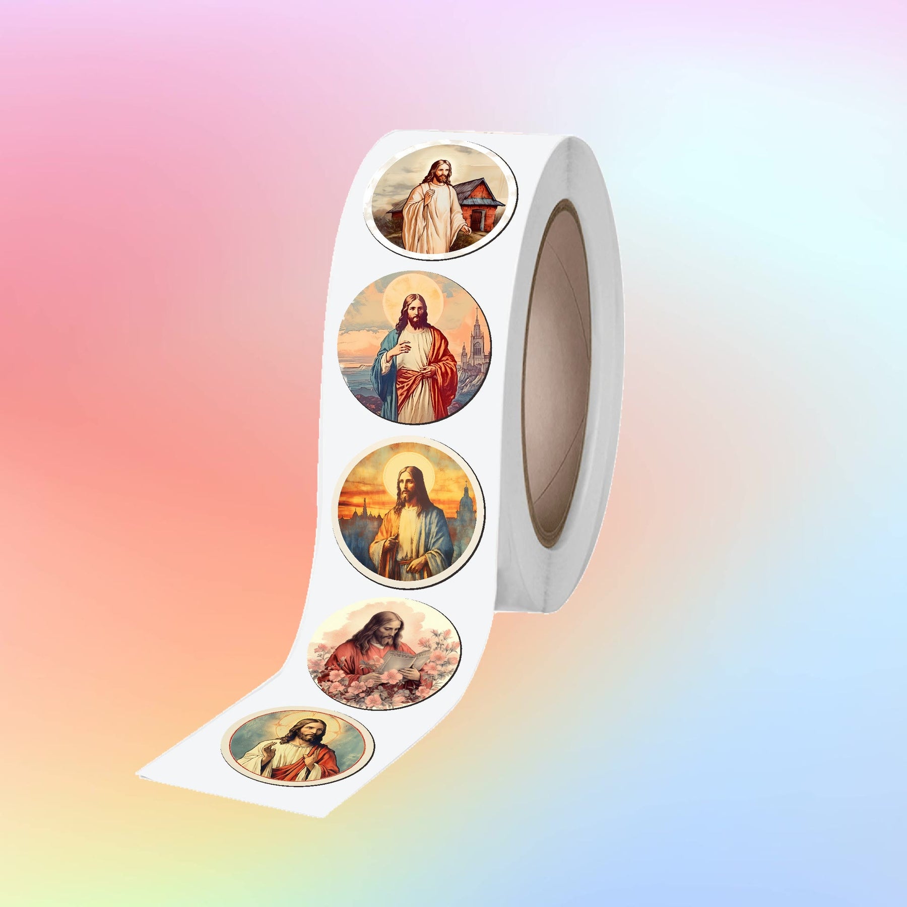 Devotional Sticker Faith-Filled Christian Icon Stickers — Soothing PVC Devotional Decals ...