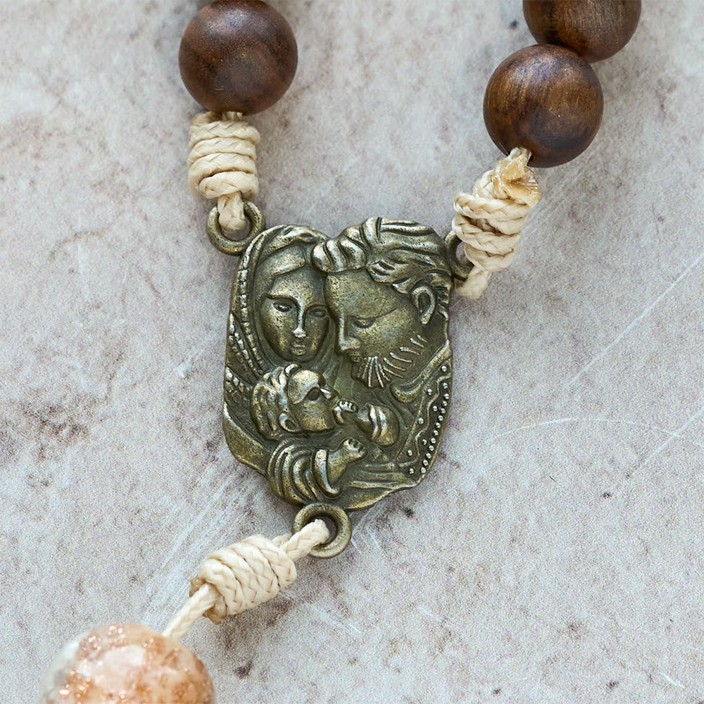 FREE Today: Rosewood & Glass Faith Rosary with Holy Family Accent: Serene Companion of Quiet Grace - image 10