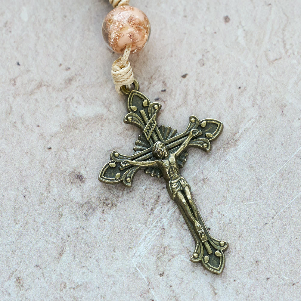 FREE Today: Rosewood & Glass Faith Rosary with Holy Family Accent: Serene Companion of Quiet Grace - image 9