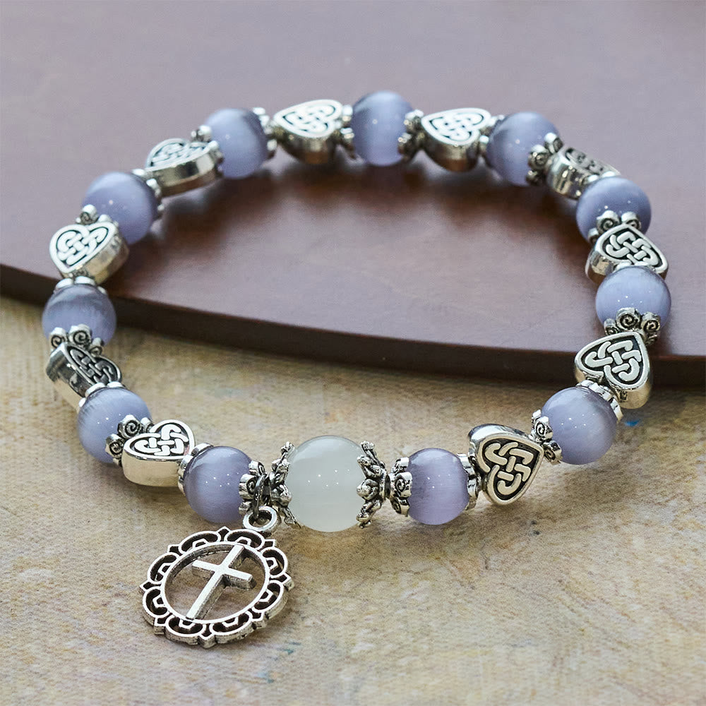 FREE Today: Celtic Knot Cat’s Eye Bracelet: Gentle Companion of Daily Grace - Wrist Circumference: 6.3"/16cm - image 0