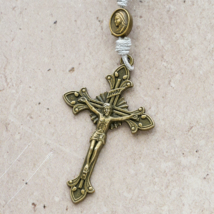 Christianartworkshop Deep Blue Starlight Faith Rosary: Divine Mercy & Our Lady Sacred Medals - image 9