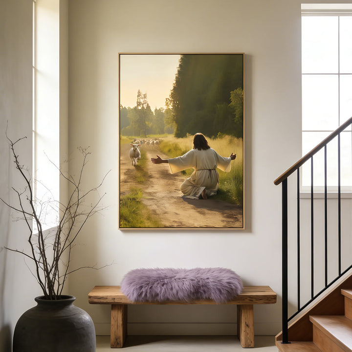 Christianartworkshop Serene Good Shepherd Wall Art Print: Warm Companion of Gentle Care - image 3