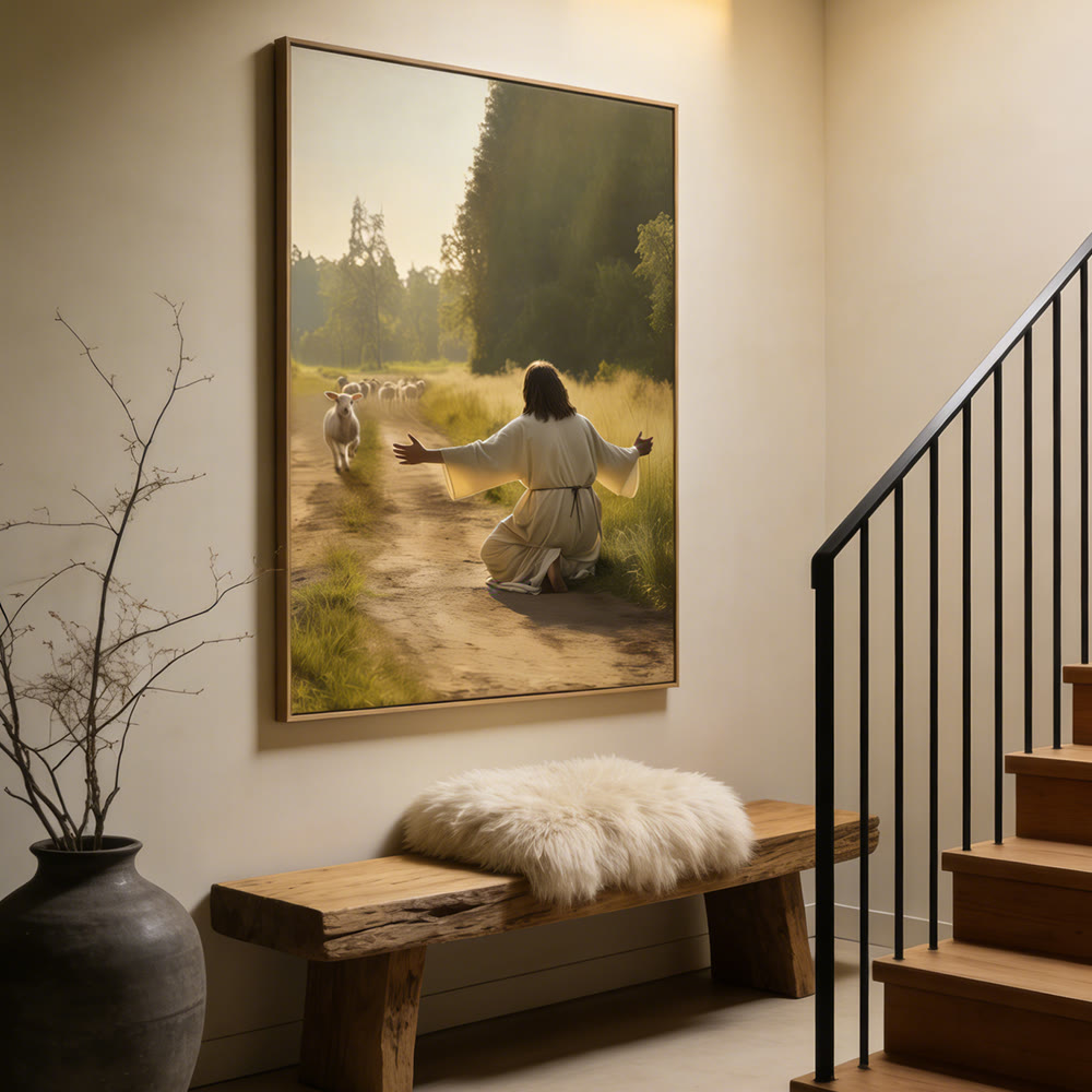 Christianartworkshop Serene Good Shepherd Wall Art Print: Warm Companion of Gentle Care - image 5