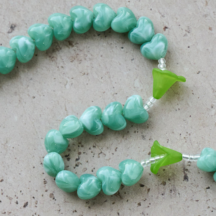 Christianartworkshop Blessed Lily & Mint Green Heart Rosary with Saint Jude: Sweet Purity You Can Wear - image 9