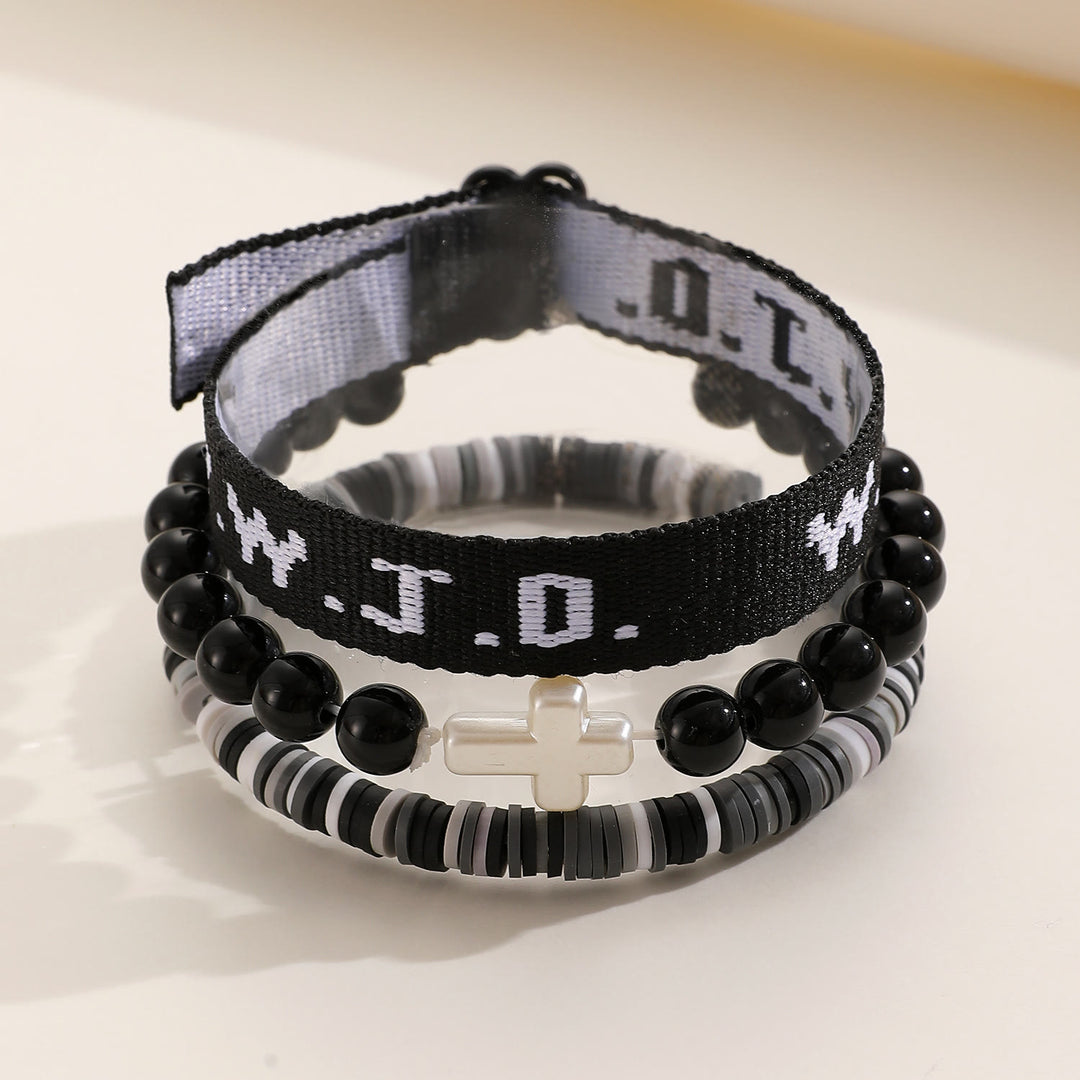 Christianartworkshop Faith Prompt Bracelet with Cross Bead & WWJD Card: Gift-Ready Keepsake - Black - image 6