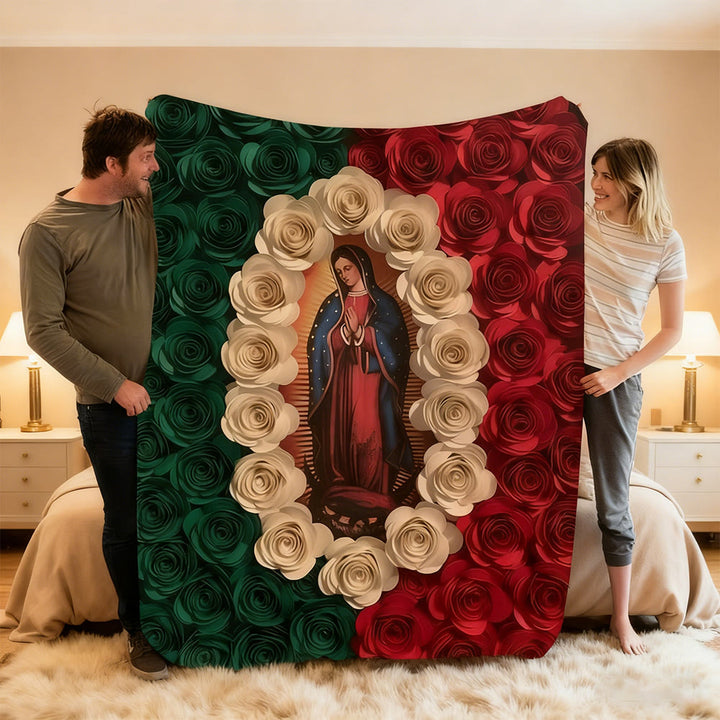 Christianartworkshop Sacred Our Lady Tapestry Blanket: Warm Companion of Daily Grace - image 1