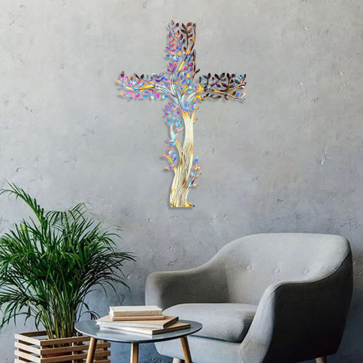 Christianartworkshop 4-Style Flourishing Cross Metal Wall Art: Growth & Grace in Every Branch - image 3