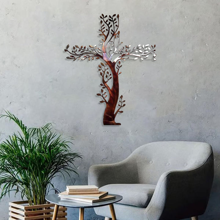 Christianartworkshop 4-Style Flourishing Cross Metal Wall Art: Growth & Grace in Every Branch - image 10