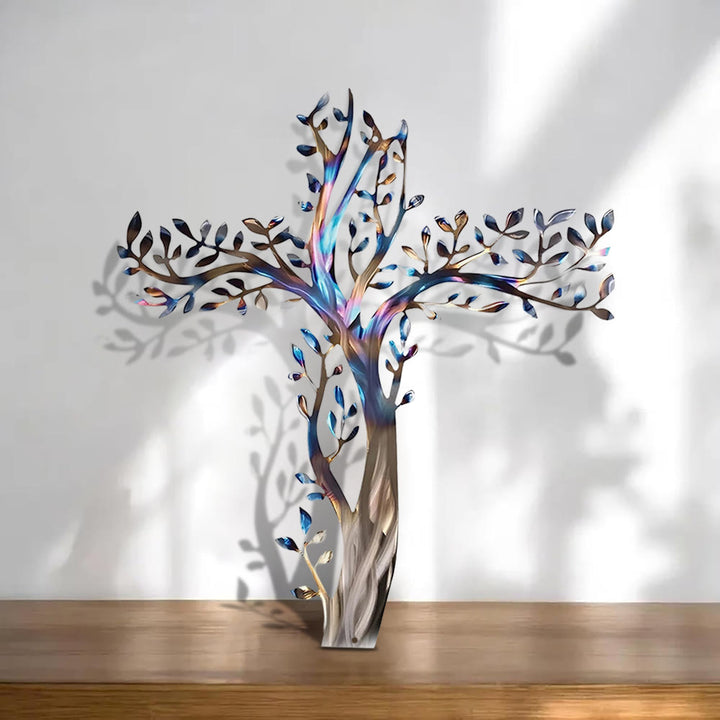Christianartworkshop 4-Style Flourishing Cross Metal Wall Art: Growth & Grace in Every Branch - D - 11.81''/30cm - image 12