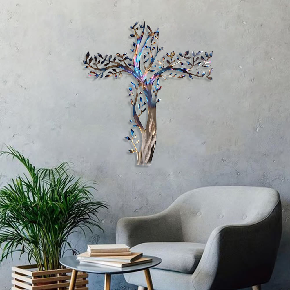 Christianartworkshop 4-Style Flourishing Cross Metal Wall Art: Growth & Grace in Every Branch - image 15