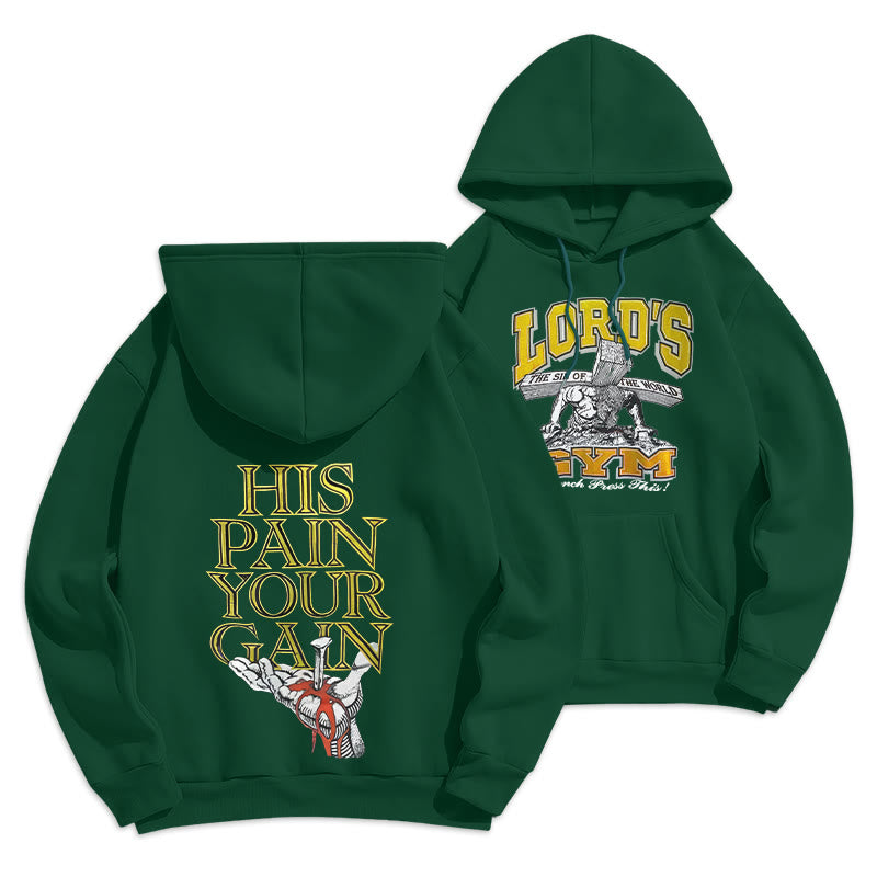 Christianartworkshop LORD’S GYM Redemption Fleece Lined Polyester Hoodie - Green - 2XL - image 7