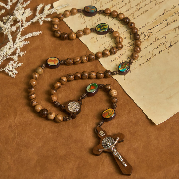 FREE Today: Earthy Wooden with Sacred Icon Beads Rosary: Faith Rooted in Natural Grace - image 6