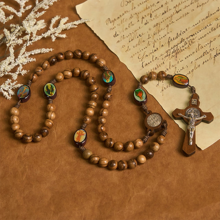 FREE Today: Earthy Wooden with Sacred Icon Beads Rosary: Faith Rooted in Natural Grace - image 5