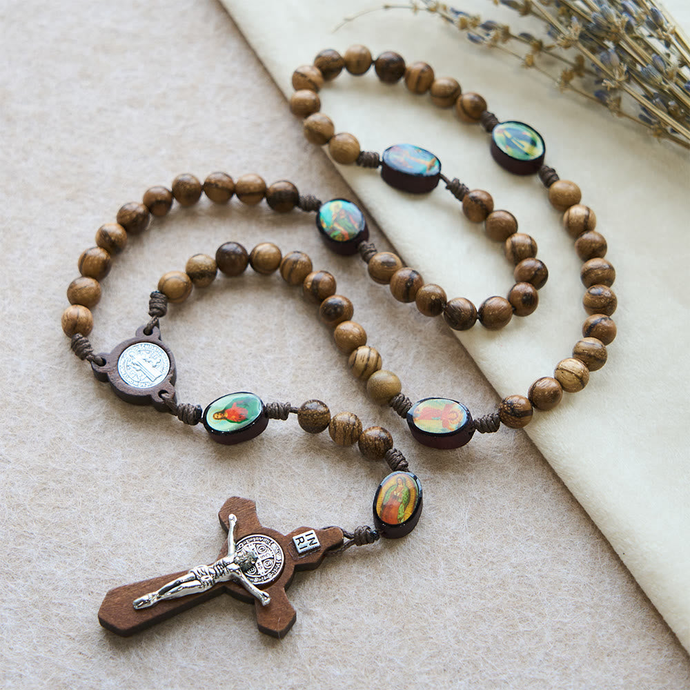FREE Today: Earthy Wooden with Sacred Icon Beads Rosary: Faith Rooted in Natural Grace - image 2