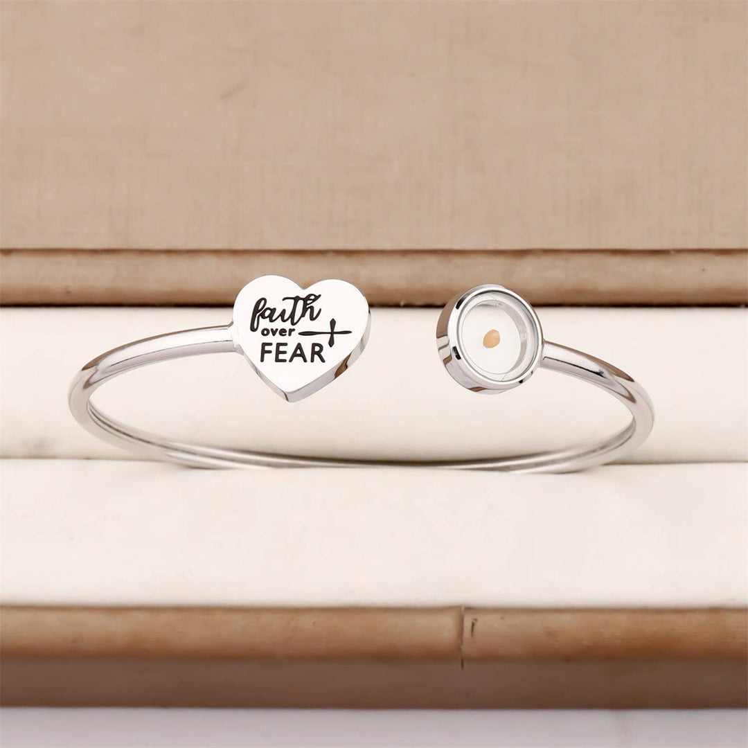 Christianartworkshop Faith Over Fear Mustard Seed Bangle: A Steady Reminder of Hope - image 1