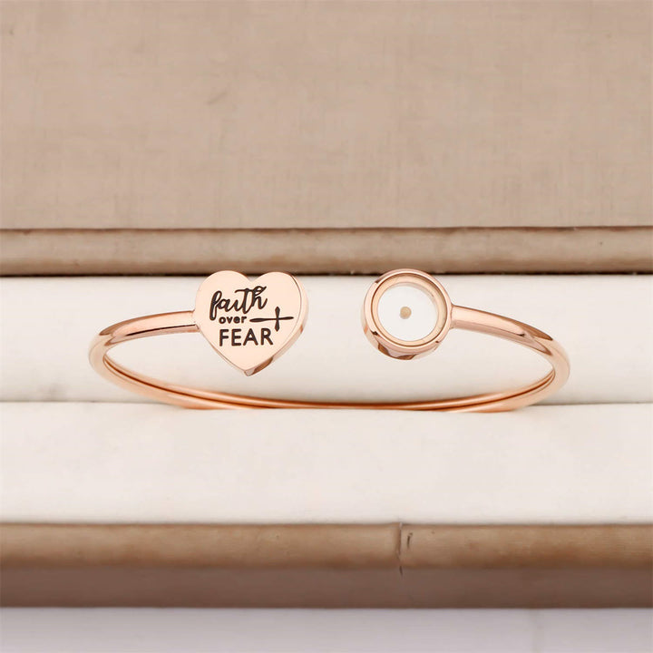 Christianartworkshop 3-Color Faith Over Fear Mustard Seed Bangle: A Steady Reminder of Hope - image 1