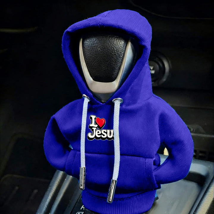 FREE Today: I Love Jesus Hoodie Gear Shift Cover: Your Unique Faith, On the Road - Navy Blue - image 5