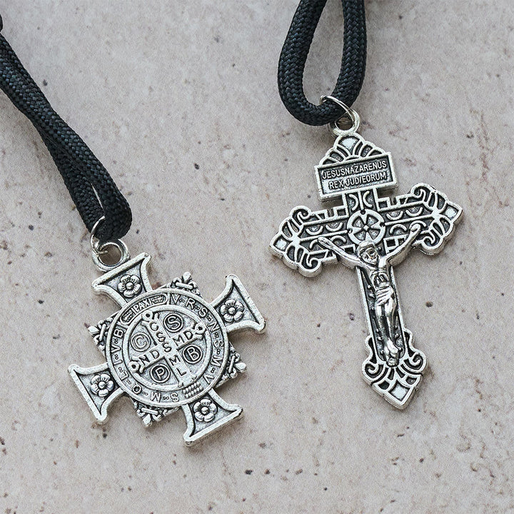 FREE Today: Dual Use Car Pendant & Pocket Rosary with St. Michael & Benedict Guardian Shield and Evil Repelling Grace - image 7