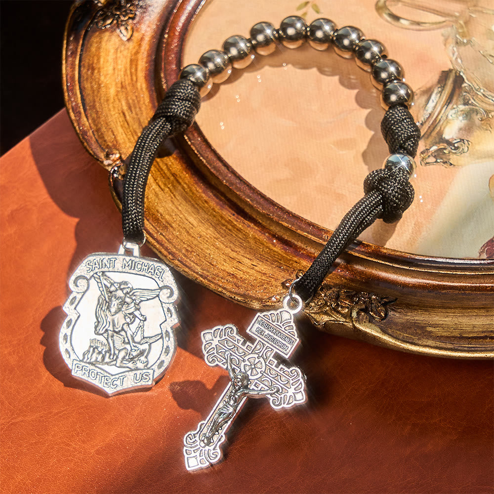 FREE Today: Dual Use Car Pendant & Pocket Rosary with St. Michael & Benedict Guardian Shield and Evil Repelling Grace - image 11