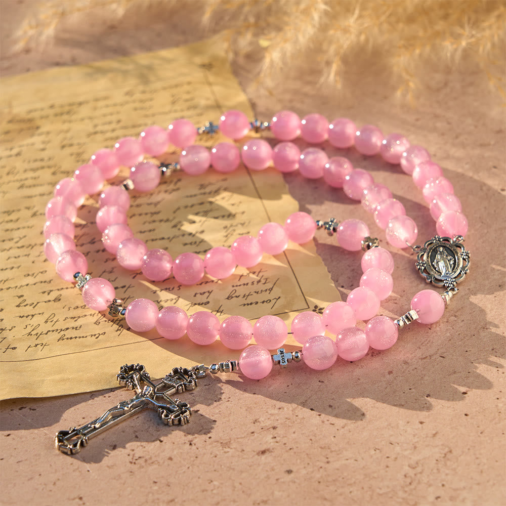 FREE Today: Divine Reflection Color-Shifting Rosary : Bloom from Soft Pink to Passionate Magenta in Sunlight - image 8