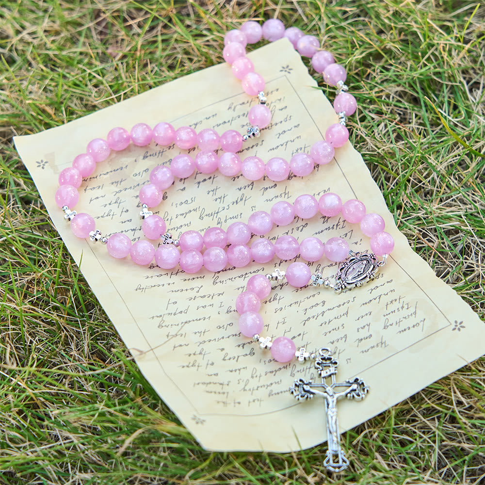 FREE Today: Divine Reflection Color-Shifting Rosary : Bloom from Soft Pink to Passionate Magenta in Sunlight - image 9