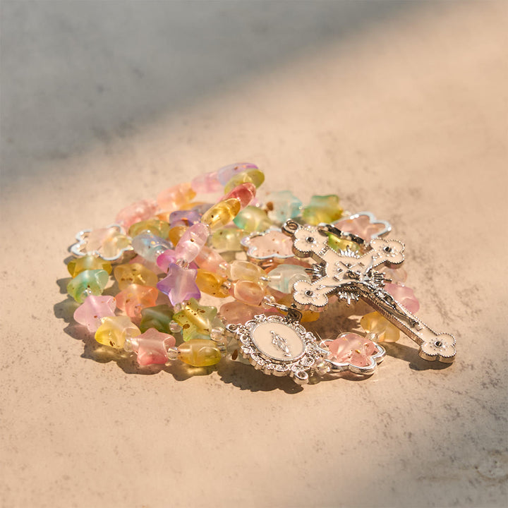 Christianartworkshop Gradient Acrylic Star Rosary with Our Lady & Crucifix: Vibrant Faith for Daily Devotion - image 6