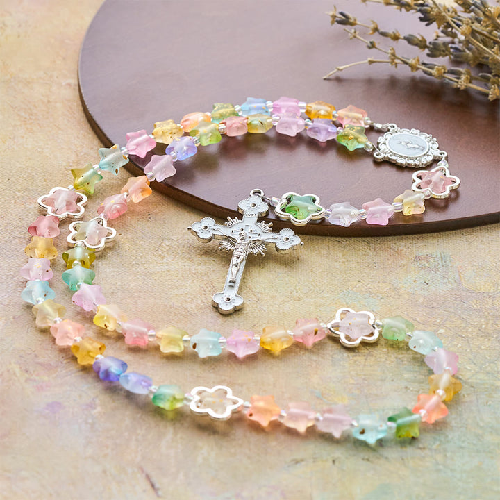 Christianartworkshop Gradient Acrylic Star Rosary with Our Lady & Crucifix: Vibrant Faith for Daily Devotion - image 3