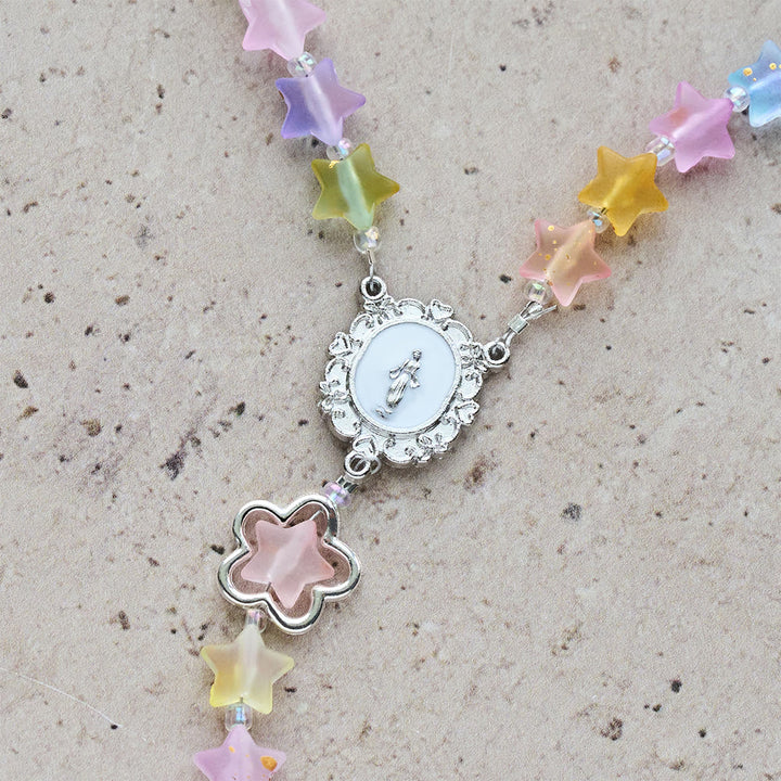 Christianartworkshop Gradient Acrylic Star Rosary with Our Lady & Crucifix: Vibrant Faith for Daily Devotion - image 8