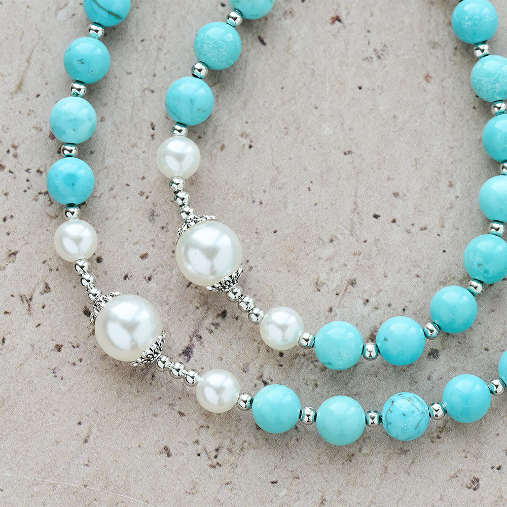 Christianartworkshop Turquoise Bead Crucifix Rosary with Holy Family Accent: A Steady Reminder of His Grace - image 8