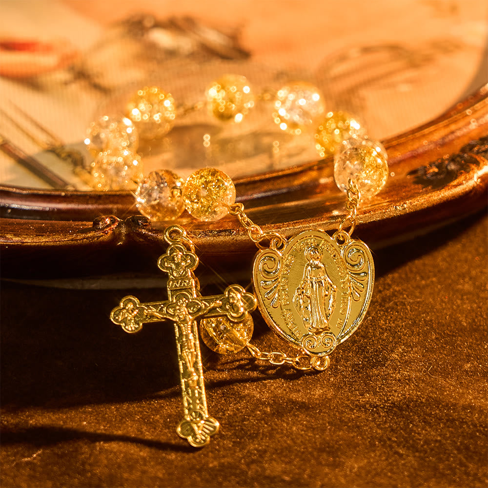 FREE Today: Shimmering Glass Bead Pocket Rosary: Elegant Devotion for Daily Carry - image 4