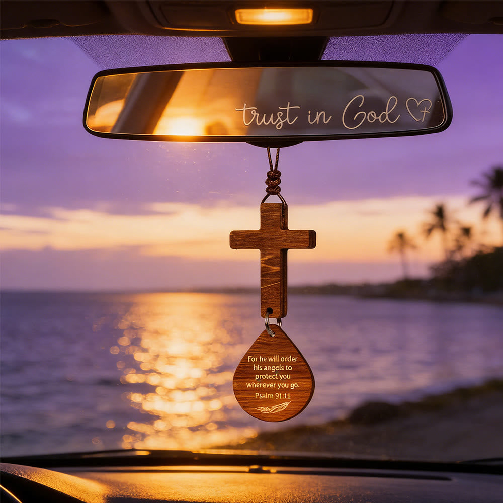 Christianartworkshop Cross & Verse Car Charm: Quiet Peace for Every Journey - Great - image 2
