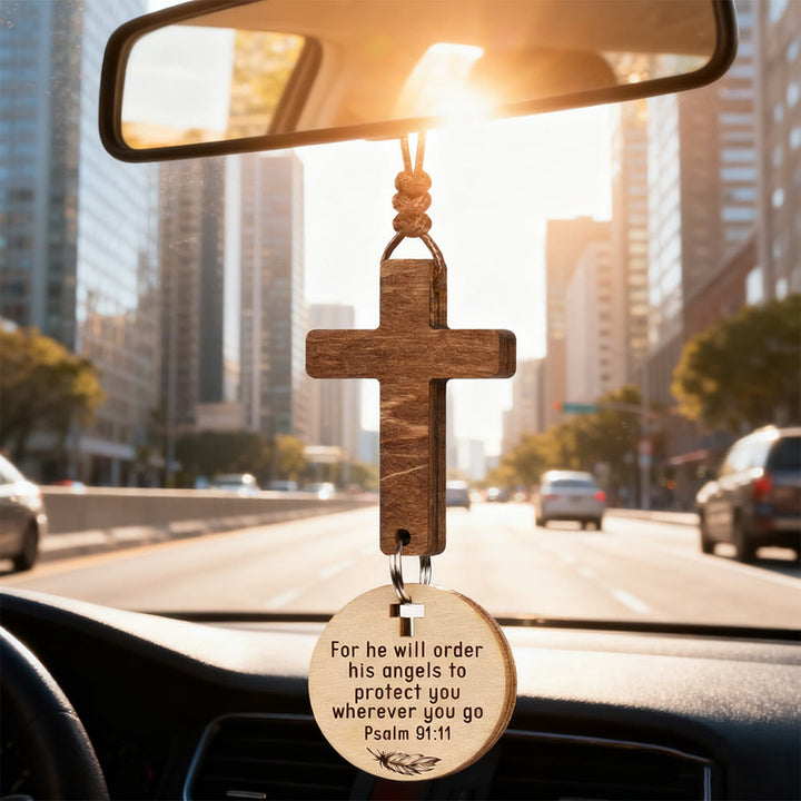 Christianartworkshop Wooden Car Pendant with Gift Card: Devotion Wrapped in Natural Style - image 3