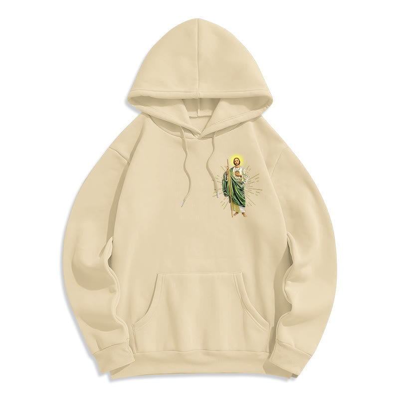 Christianartworkshop St. Jude Always by My Side Fleece Lined Polyester Hoodie - image 17