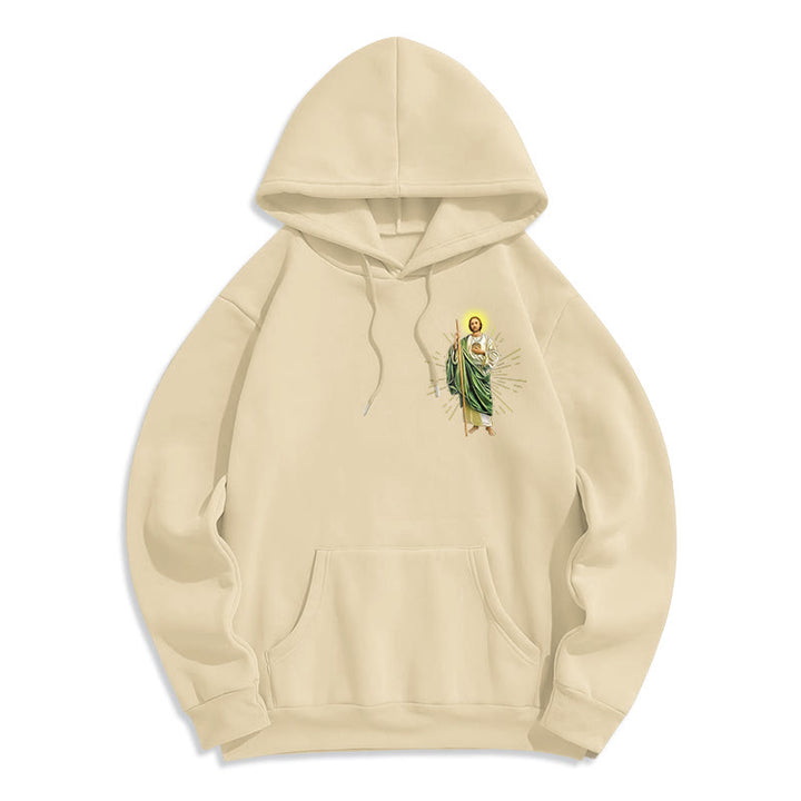 Christianartworkshop St. Jude Always by My Side Fleece Lined Polyester Hoodie - image 17