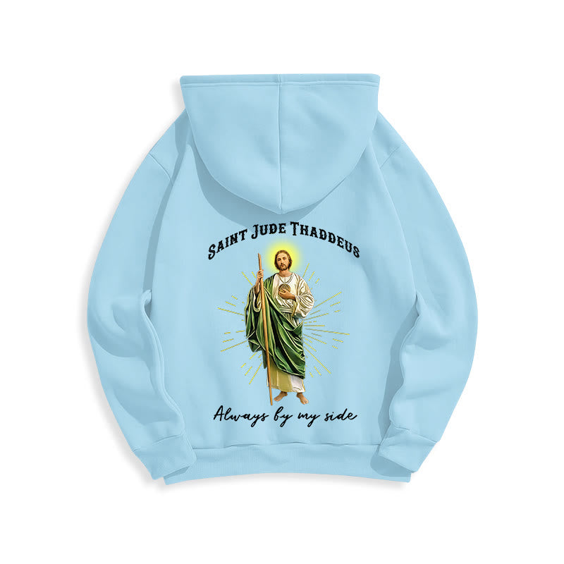 Christianartworkshop St. Jude Always by My Side Fleece Lined Polyester Hoodie - image 15