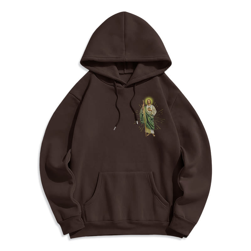 Christianartworkshop St. Jude Always by My Side Fleece Lined Polyester Hoodie - image 23