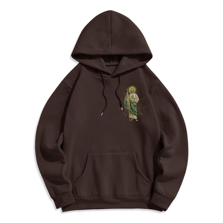 Christianartworkshop St. Jude Always by My Side Fleece Lined Polyester Hoodie - image 23
