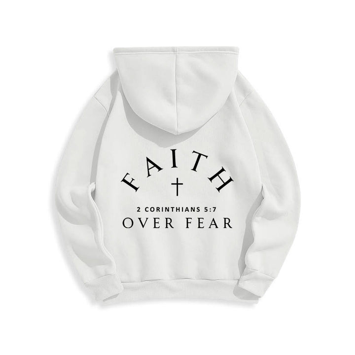 Christianartworkshop 2 Corinthians 5:7 Faith Fleece Lined Polyester Hoodie - image 9