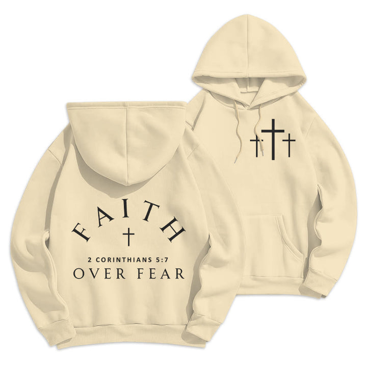 Christianartworkshop 2 Corinthians 5:7 Faith Fleece Lined Polyester Hoodie - Beige - 2XL - image 18