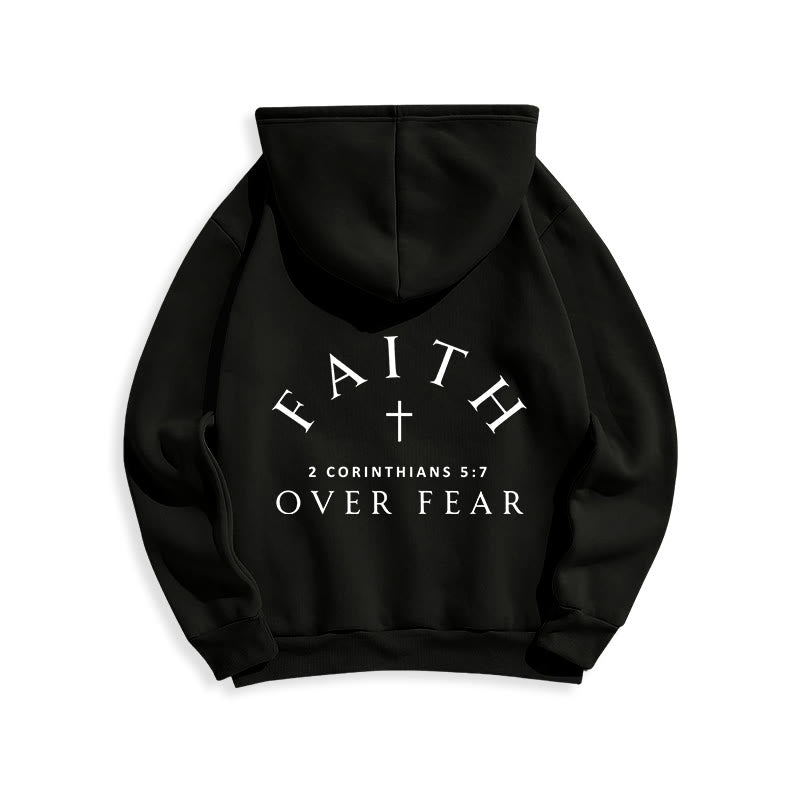 Christianartworkshop 2 Corinthians 5:7 Faith Fleece Lined Polyester Hoodie - image 6