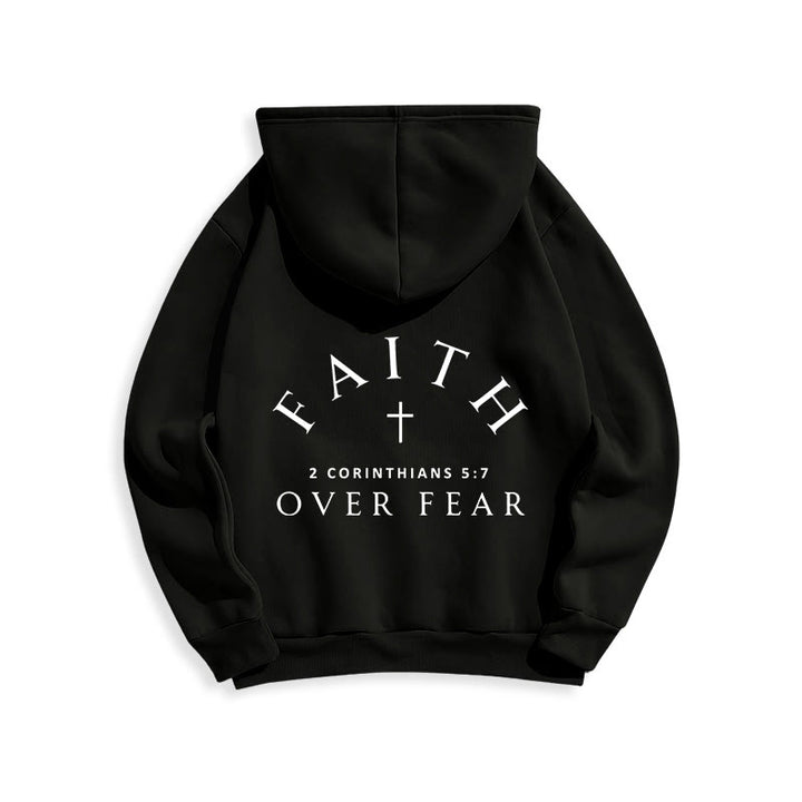 Christianartworkshop 2 Corinthians 5:7 Faith Fleece Lined Polyester Hoodie - image 6