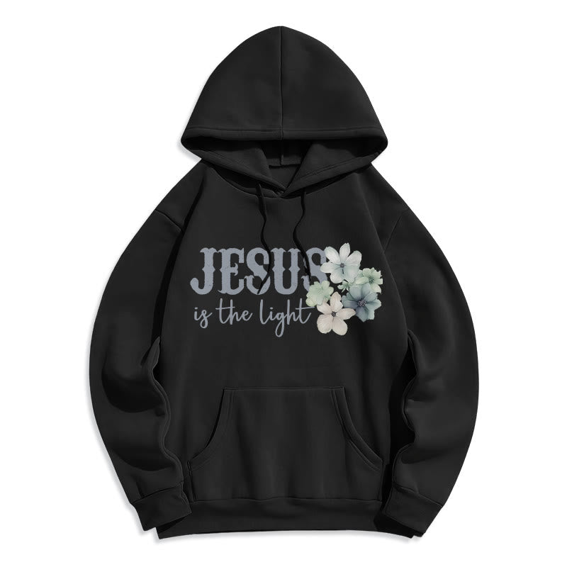Christianartworkshop Jesus the Light Walk by Faith Fleece Lined Polyester Hoodie - image 8